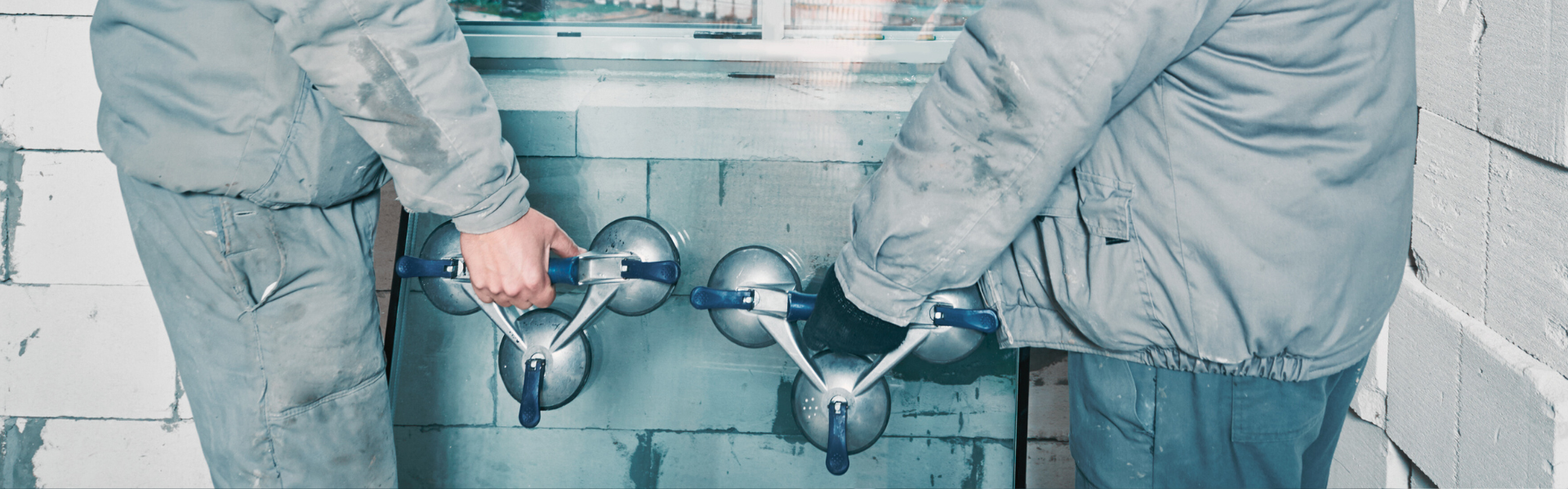 Installation of a security glass panel