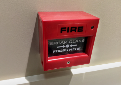 red fire alarm